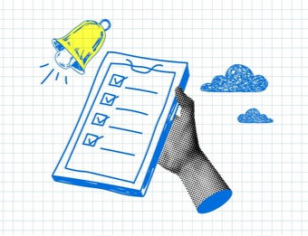 modern collage halftone hand holding 260nw 2549559881 1