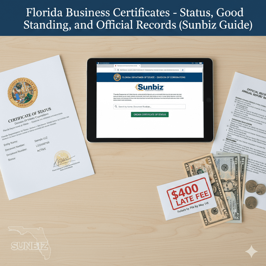 Florida Business Certificates Explained: Status, Good Standing, and Official Records (Sunbiz Guide)