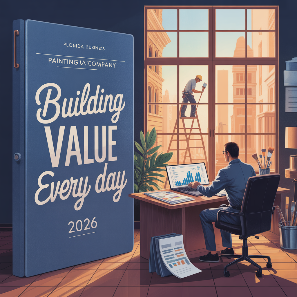 ideogram v3.0 A realistic illustration of a painting business valuation report in Florida for 0